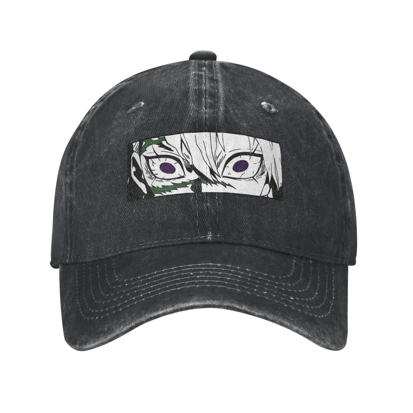 Wind pillar Sanemi Shinazugawa Demons Slayers Baseball Cap Retro Distressed Denim Headwear Outdoor Running Golf  Gift Caps Hat
