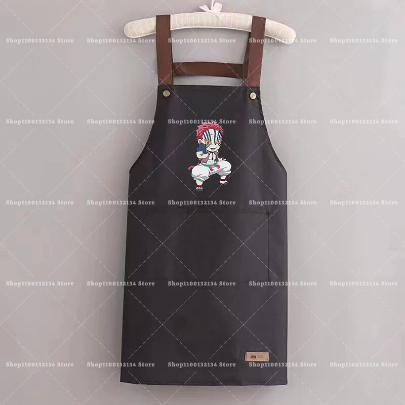 Demon Slayer Woman Apron Man Home Baking Restaurant Barbecue Beverage Apron Waterproof Oil Resistant Sleeveless Pinafor Hot Sell