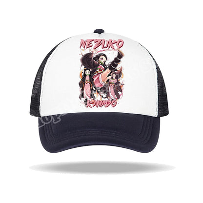 Kids Adults Baseball Caps Demon Slayer Infinity Castle Anime Character Print Sun Hat Cartoon Summer Adjustable Pointy Hats Gifts