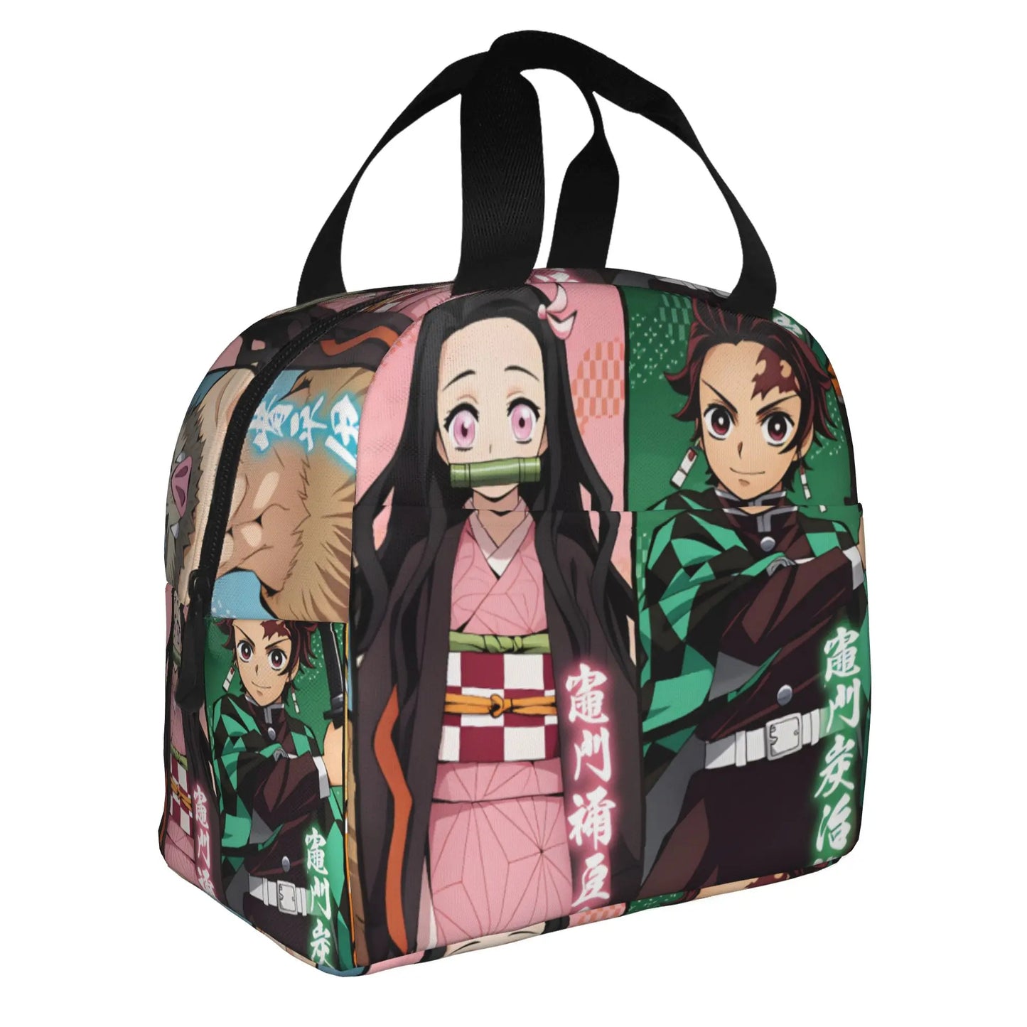 Cherry Nezuko Demon Slayer  Insulated Lunch Bags for Camping Travel Blossoms Sakura Portable Cooler Thermal Bento Box Women Men