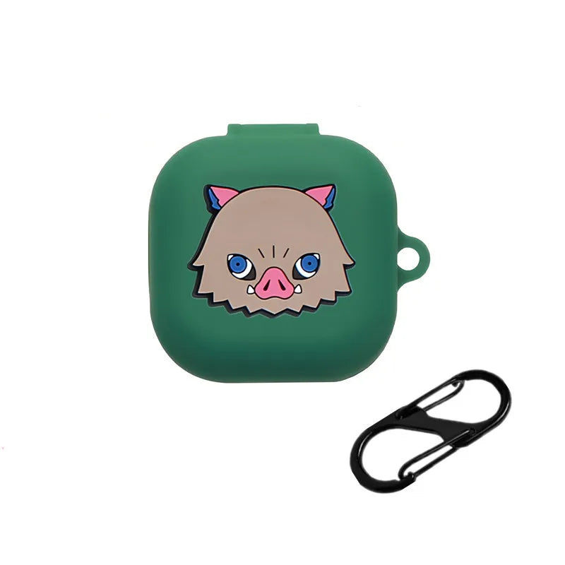 Funko Demon Slayer Earphone Case for Samsung Galaxy Buds 4/4Pro Silicone Wireless Earbuds Cover for Buds Live/Fe/Core With Hook