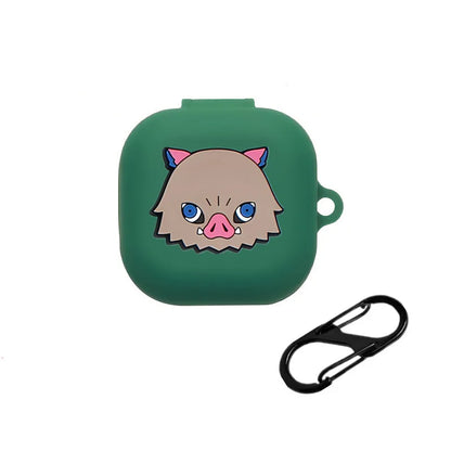 Funko Demon Slayer Earphone Case for Samsung Galaxy Buds 4/4Pro Silicone Wireless Earbuds Cover for Buds Live/Fe/Core With Hook