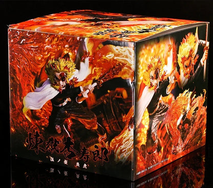27cm Demon Slayer Rengoku Kyoujurou Anime Action Figure Pvc Statue Figurine Model Collection Decoration Boy Birthday Toy Gifts