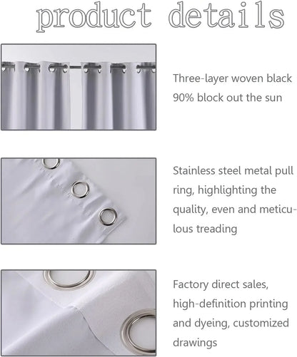 Cartoon D-Demon Slayer curtains for living room and bedroom decoration, high blackout curtains 2pcs, gift for boys and girls.