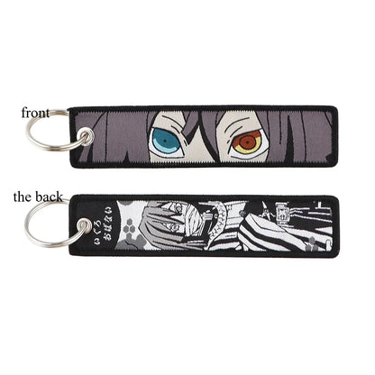 Anime Demon Slayer Blade Weaving Mark Keychain Trendy Fashion Hanging Rope Devil Access Control Pendant Office ID Pendant Gift