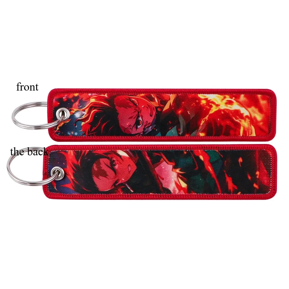 Anime Demon Slayer Blade Weaving Mark Keychain Trendy Fashion Hanging Rope Devil Access Control Pendant Office ID Pendant Gift