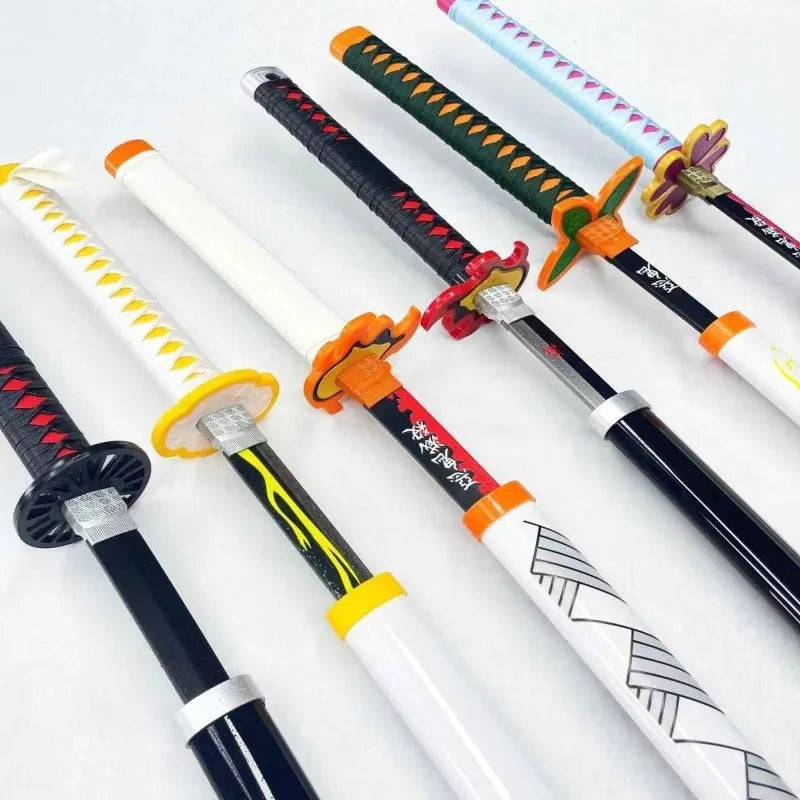 72/104cm Demon Slayer Sword Anime Kimetsu No Yaiba Cosplay Prop Tanjirou Shinobu Real Size Japanese Katana Samurai Sabre Gift