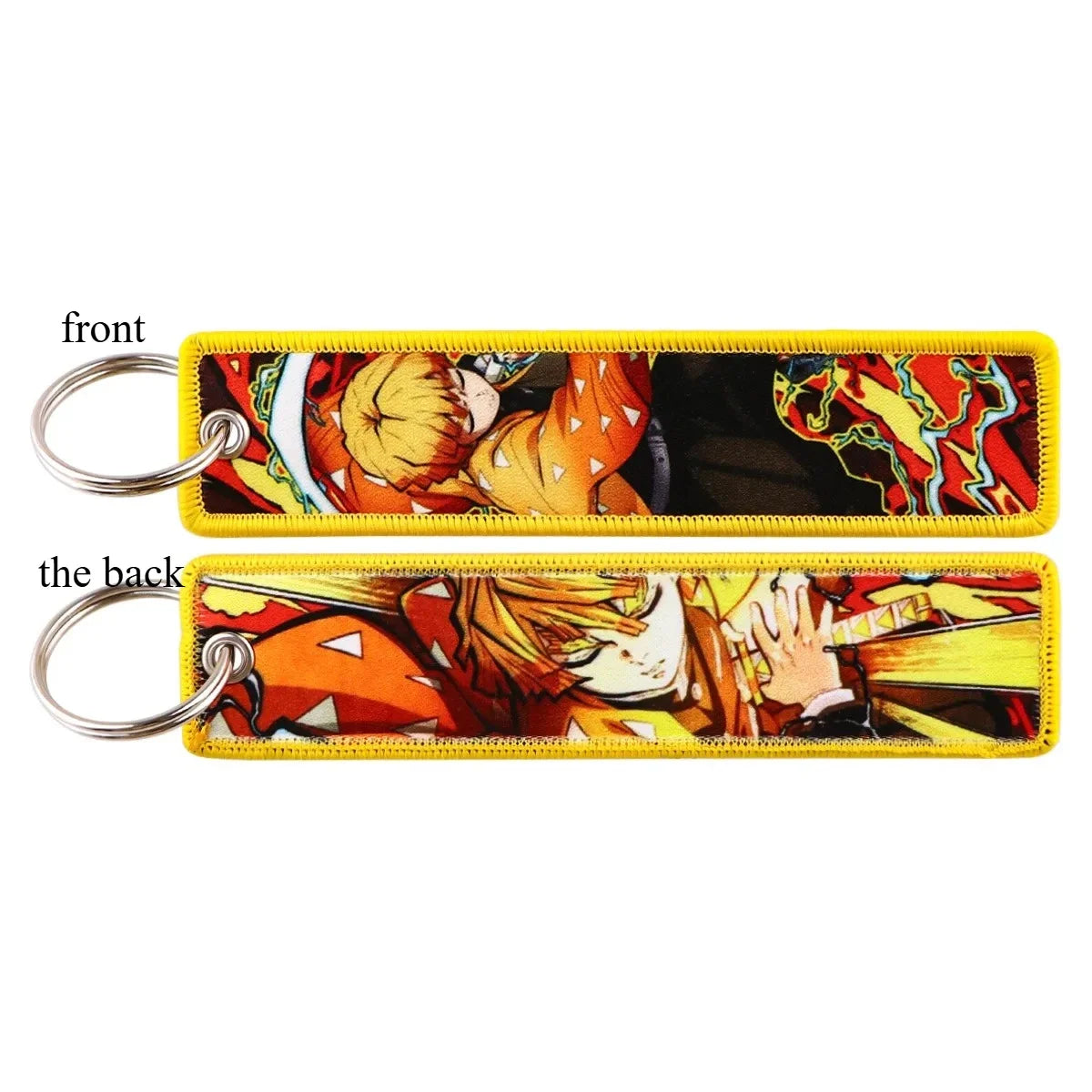 Anime Demon Slayer Blade Weaving Mark Keychain Trendy Fashion Hanging Rope Devil Access Control Pendant Office ID Pendant Gift