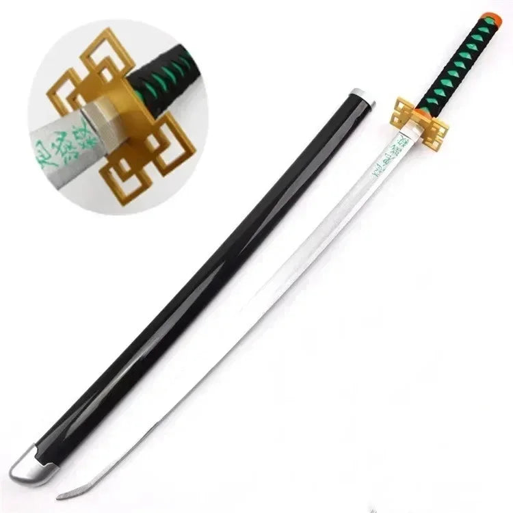 104cm Demon Slayer Katana Schwert Sword Anime Cosplay Prop Ninja Knife Real Size Japanese Katana Original Samurai Sabre Gift