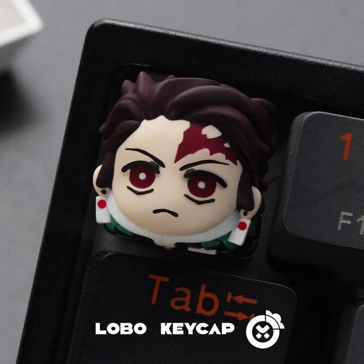Anime Demon Slayer Kamado Nezuko Series Multiple Styles Keyboard Cute Keycap Decoration Contain Periphery Collectble Fun Gifts