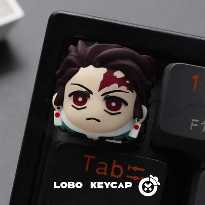 Anime Demon Slayer Kamado Nezuko Series Multiple Styles Keyboard Cute Keycap Decoration Contain Periphery Collectble Fun Gifts