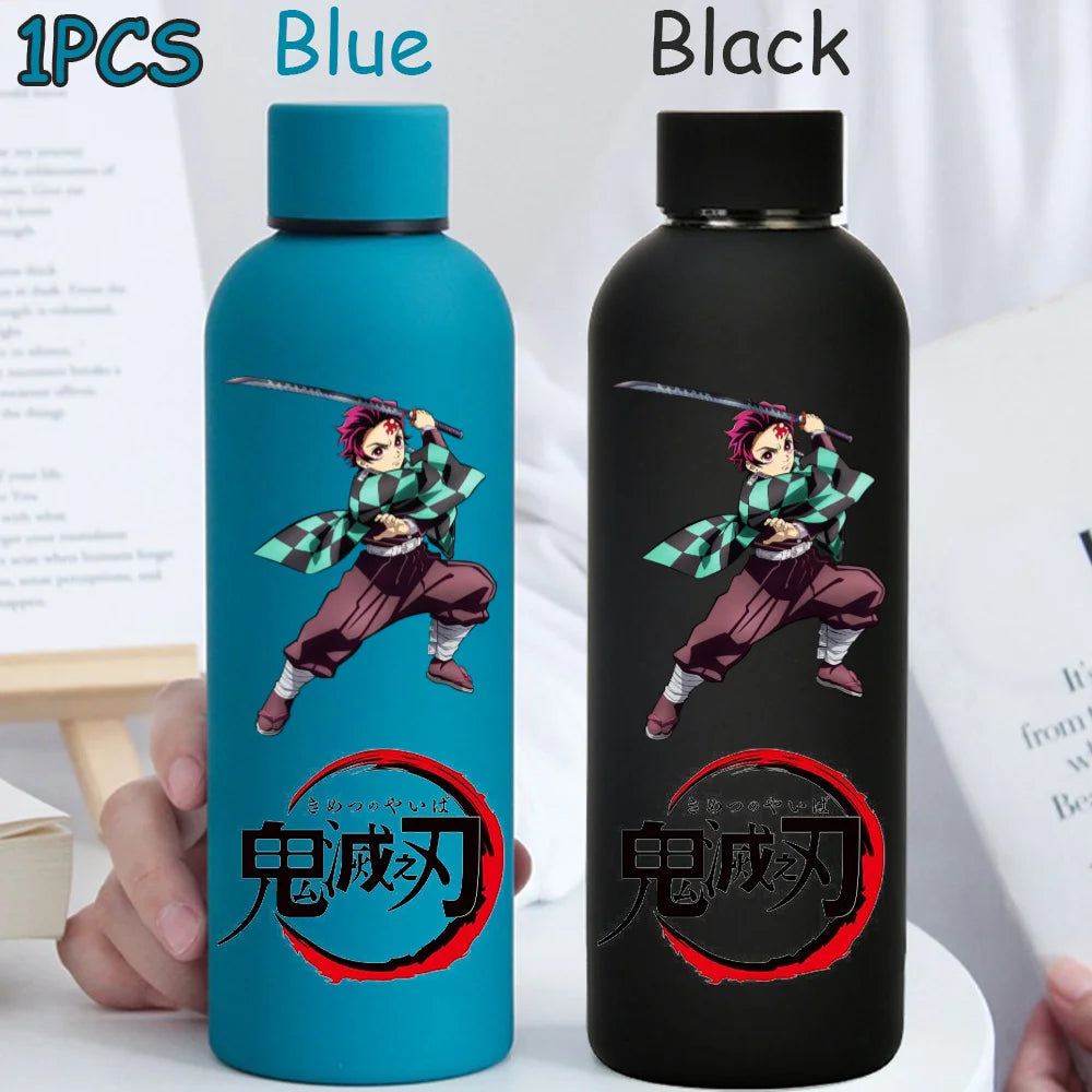 Kimetsu No Yaiba 500ML Insulated Water Cup Game Anime Character Paint Small Mouth Bottle Cartoon Large Capacity Drinking Cup