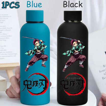 Kimetsu No Yaiba 500ML Insulated Water Cup Game Anime Character Paint Small Mouth Bottle Cartoon Large Capacity Drinking Cup