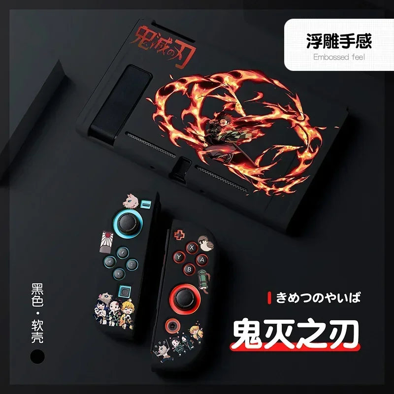 Anime Demons Slayers Case for Nintendo Switch NS Joy Con Controller Kawaii Soft Silicone Protective Cover Accessories Fans Gift