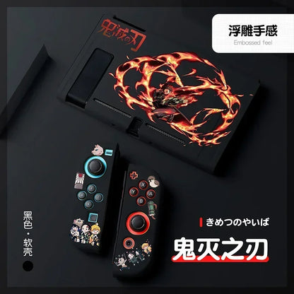 Anime Demons Slayers Case for Nintendo Switch NS Joy Con Controller Kawaii Soft Silicone Protective Cover Accessories Fans Gift