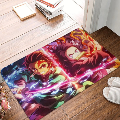 Demon Slayer Doormat Mat Anti-Slip Anime Giyu Tomioka Kitchen Bathroom Living Room Rug Carpet 40*60cm