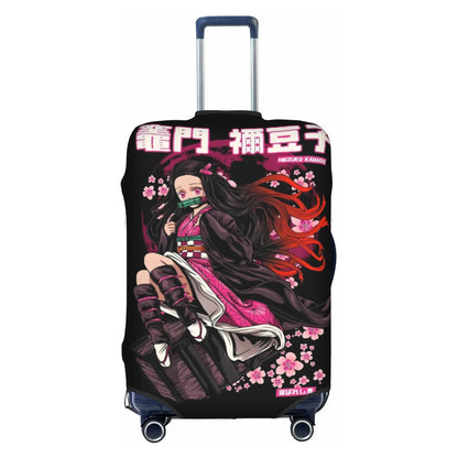 Custom Demon Slayer Kimetsu no Yaiba Travel Luggage Cover Elastic Manga Anime  Suitcase Cover Protector Fit 18-32 Inch