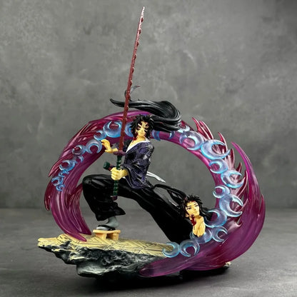 Hot Sell New Demon Slayer Kokushibou Vs Tsugikuni Yoriichi  Gk Luminous Figure Be Bound Popular Cartoon Character Statue Gift