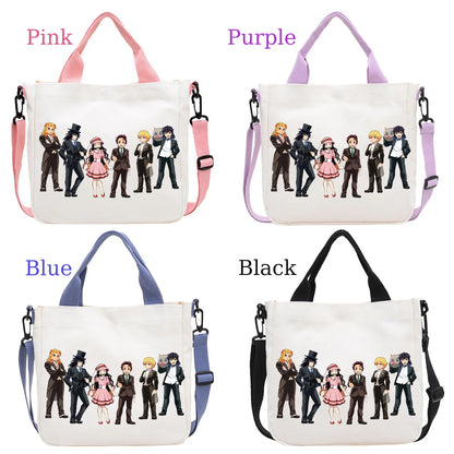 Demon Slayer Kamado Nezuko Tanjirou Anime Cartoon Crossbody Bag Commuting Shoulder Bag Canvas Tote Bags Handbag Birthday Gift