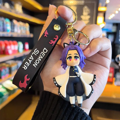 41 Styles Demon Slayer Kimetsu No Yaiba Blade of Ghost Keychain Cute Characters Bag Decor Car Key Chain Ring Fans Gift