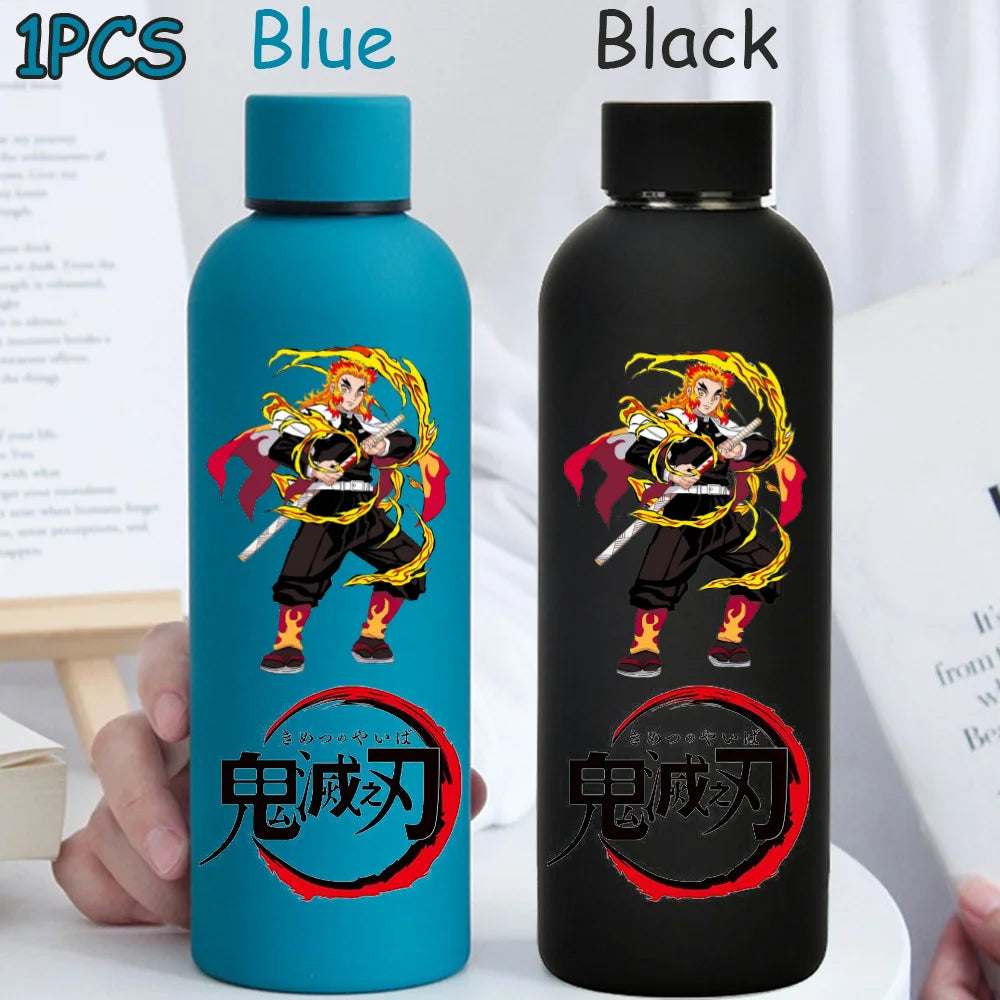 Kimetsu No Yaiba 500ML Insulated Water Cup Game Anime Character Paint Small Mouth Bottle Cartoon Large Capacity Drinking Cup