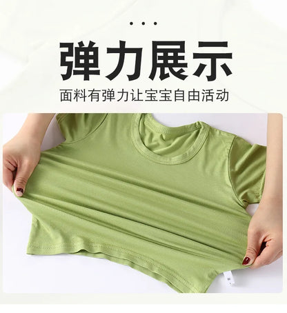 Demon Slayer Girl Pajamas Set Kamado Nezuko Kochou Shinobu Toddler Sleepwear 2pcs Cartoon Summer Home Tops Shorts Kids Pyjamas