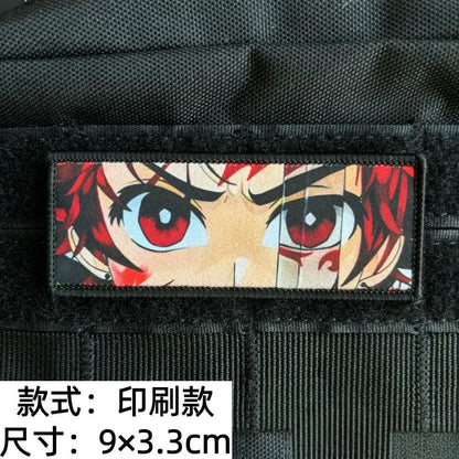 Demon Slayer Velcro Patch Cute Fashion Kawaii Cartoon Creative Personalized Simple Backpack Patch Arm Badge Gift for Friends