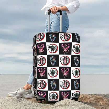 Manga Demon Slayer Luggage Cover Elastic Kimetsu No Yaiba Travel Suitcase Protective Covers Suit For 18-32 inch