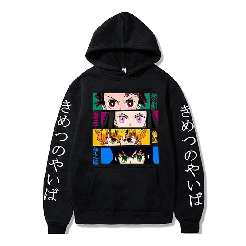 Japanese Anime Demon Slayer Plus Size Hoodie Women Sweatshirts Kamado Nezuko Print Hooded Harajuku Girl And Boy Casual Pullover
