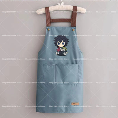 Demon Slayer Woman Apron Man Home Baking Restaurant Barbecue Beverage Apron Waterproof Oil Resistant Sleeveless Pinafor Hot Sell