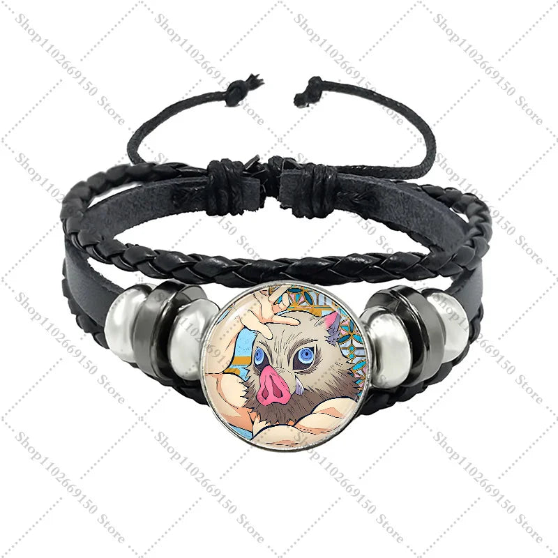 Anime Creative Bracelet Fashion Jewelry Accessories Demon Slayers Cartoon Cute Bracelets Charms Pendant Bangle Birthday Gifts