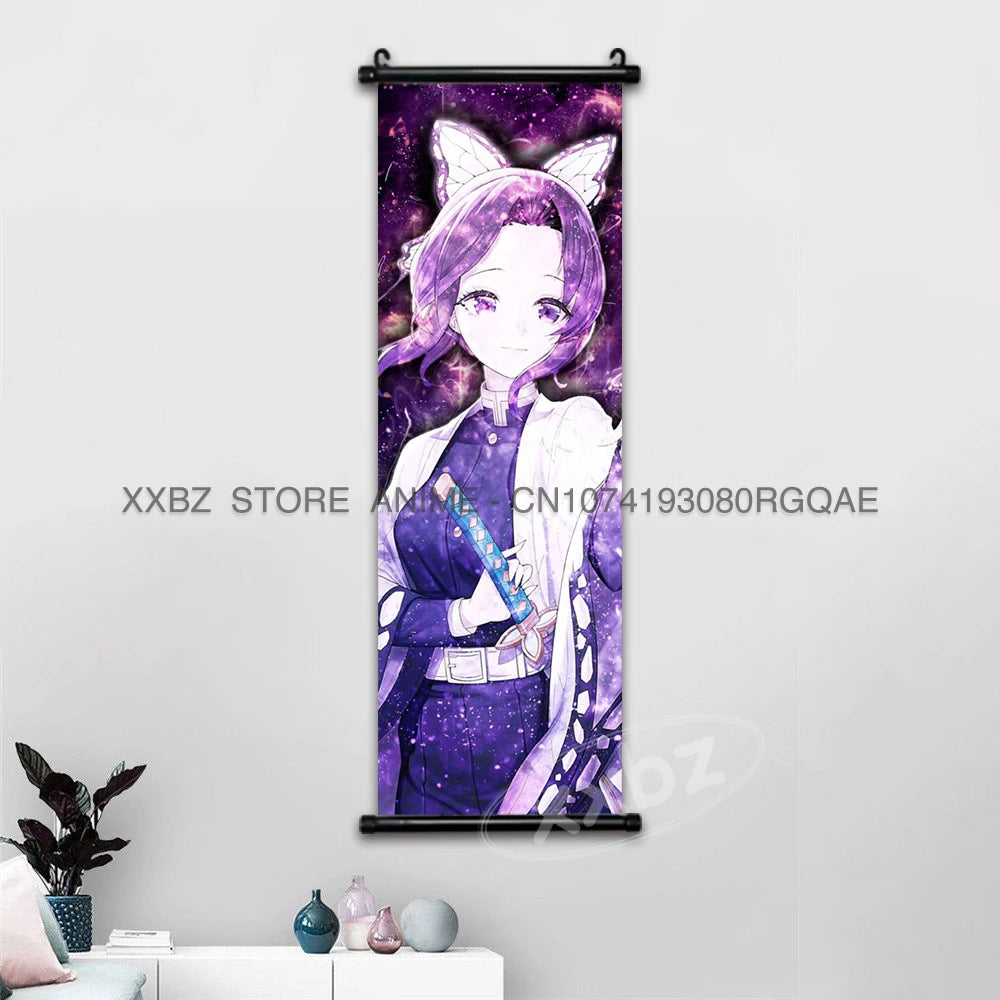 Demon Slayer Scrolls Picture Himejima Gyoumei Wall Art  Tomioka Giyuu Home Decor Rengoku Kyoujurou Hanging Painting Anime Poster
