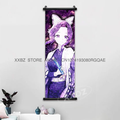 Demon Slayer Scrolls Picture Himejima Gyoumei Wall Art  Tomioka Giyuu Home Decor Rengoku Kyoujurou Hanging Painting Anime Poster