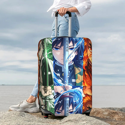 Manga Demon Slayer Luggage Cover Elastic Kimetsu No Yaiba Travel Suitcase Protective Covers Suit For 18-32 inch