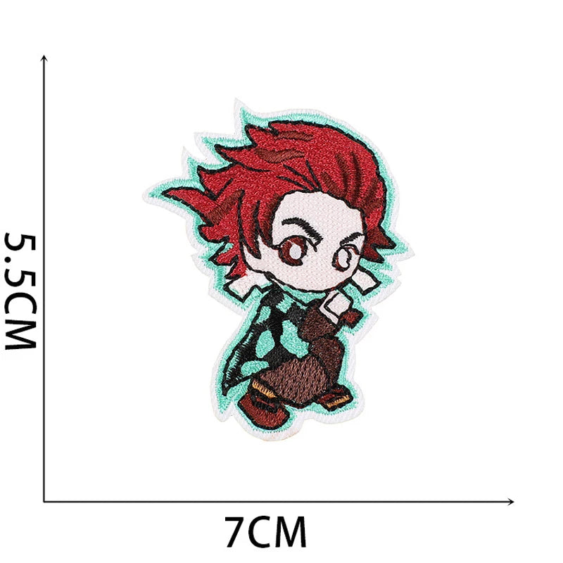 19Pcs Anime Demon Slayer Embroidery Patch Kimetsu No Yaiba Blade of Ghost For Gift Cosplay