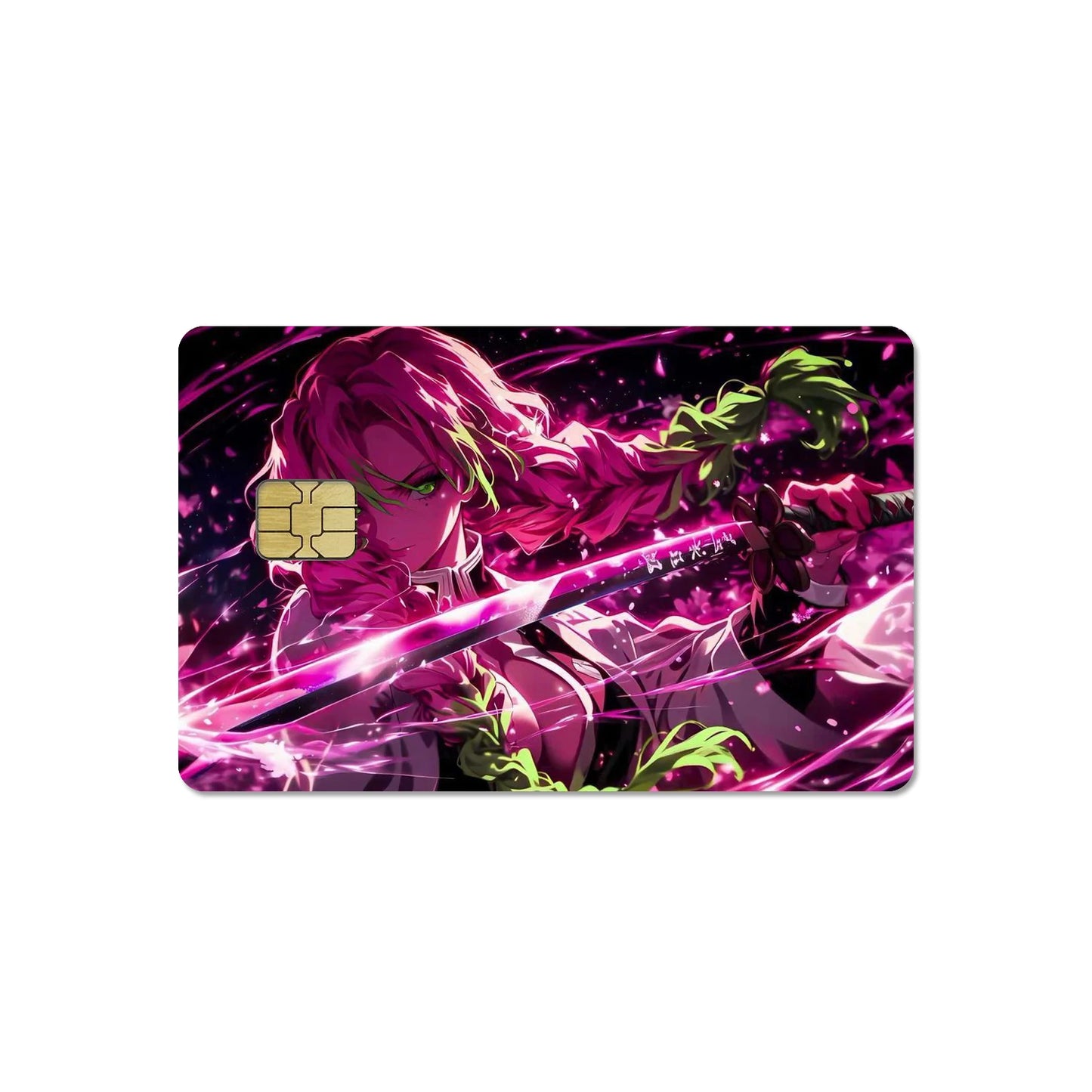 DIY Self-made Anime Demon Slayer 2.5D HD Matte PVC Sticker Film Tape Skin for Credit Card Debit Card Waterproof Sticke Gift