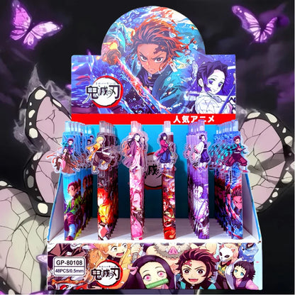 6pcs/box Hot New Anime Slayer Gel Pen Student Writing Pen Character Stationery School Supplies Gift Seasonal Companion