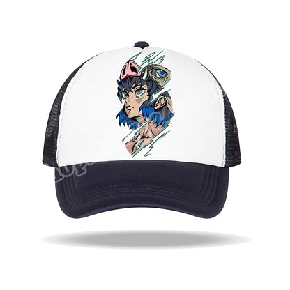 Kids Adults Baseball Caps Demon Slayer Infinity Castle Anime Character Print Sun Hat Cartoon Summer Adjustable Pointy Hats Gifts