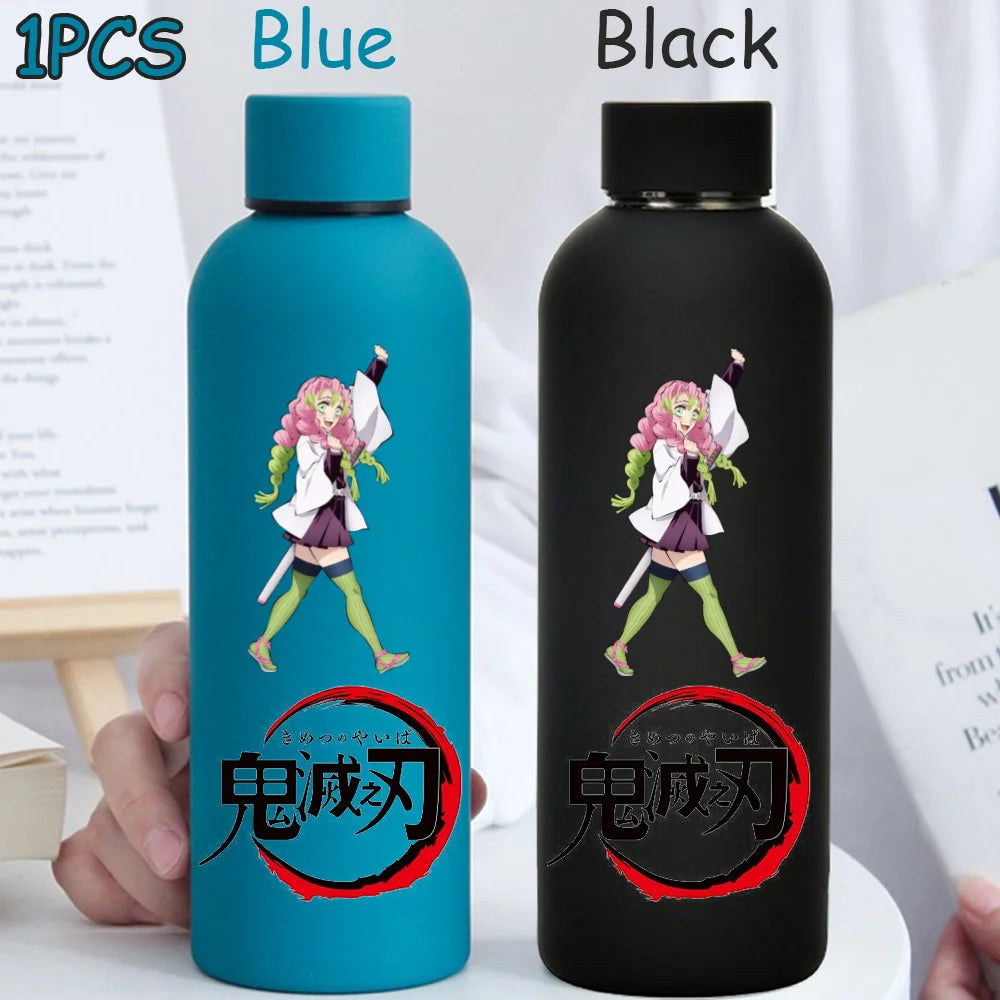 Kimetsu No Yaiba 500ML Insulated Water Cup Game Anime Character Paint Small Mouth Bottle Cartoon Large Capacity Drinking Cup