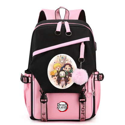 Anime Demon Slayer Backpack Teen Girl Boy Back To School Backpack Children School Bag Women Rucksack Travel Cartoon Bag Mochilas