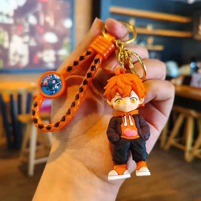 41 Styles Demon Slayer Kimetsu No Yaiba Blade of Ghost Keychain Cute Characters Bag Decor Car Key Chain Ring Fans Gift