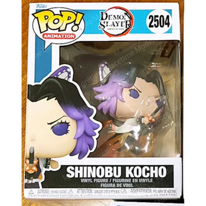 Funko Pop Demon Slayer Set Tanjiro Zenitsu Giyu Shinobu Akaza #2502 #2503 #2504 Figures Collectible Anime Model Ornament Gift