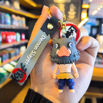 41 Styles Demon Slayer Kimetsu No Yaiba Blade of Ghost Keychain Cute Characters Bag Decor Car Key Chain Ring Fans Gift