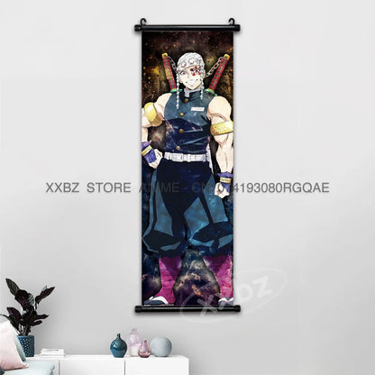 Demon Slayer Scrolls Picture Himejima Gyoumei Wall Art  Tomioka Giyuu Home Decor Rengoku Kyoujurou Hanging Painting Anime Poster