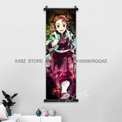 Demon Slayer Scrolls Picture Himejima Gyoumei Wall Art  Tomioka Giyuu Home Decor Rengoku Kyoujurou Hanging Painting Anime Poster