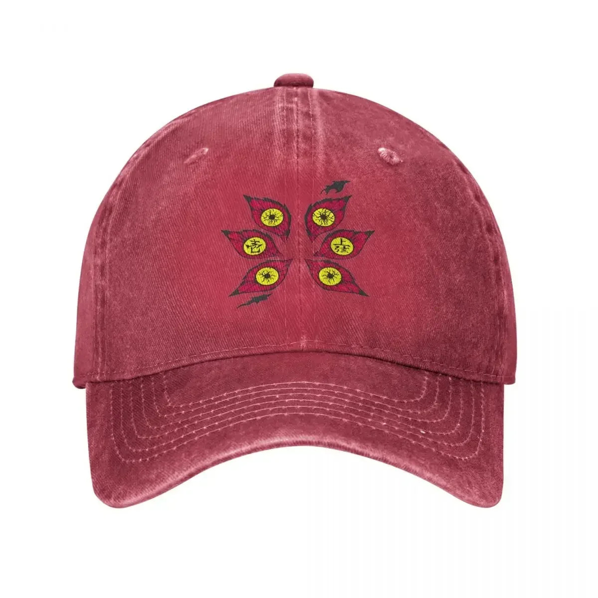 Demon Slayers Kokushibo Baseball Cap Vintage Distressed Washed Anime Comic Sun Cap Unisex Outdoor Activities Adjustable Hats Cap