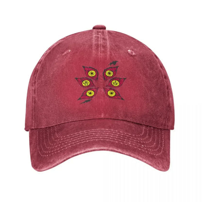 Demon Slayers Kokushibo Baseball Cap Vintage Distressed Washed Anime Comic Sun Cap Unisex Outdoor Activities Adjustable Hats Cap