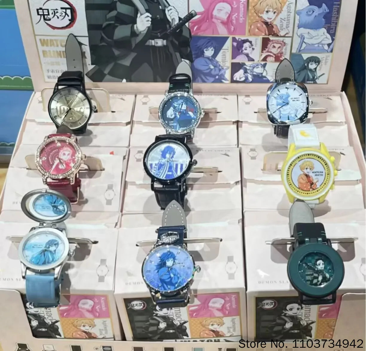Official Genuine Demon Slayer Watch Blind Box Vol 2 Forged Time Series Tanjiro Zenitsu Nezuko Quartz Wrist Watch For Anime Fans