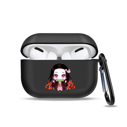 Anime Demon Slayer Earphone Protective Case for Apple AirPods 1 3 4 Pro 2 Bluetooth Earphones Protective Shell Cover Toys Gifts