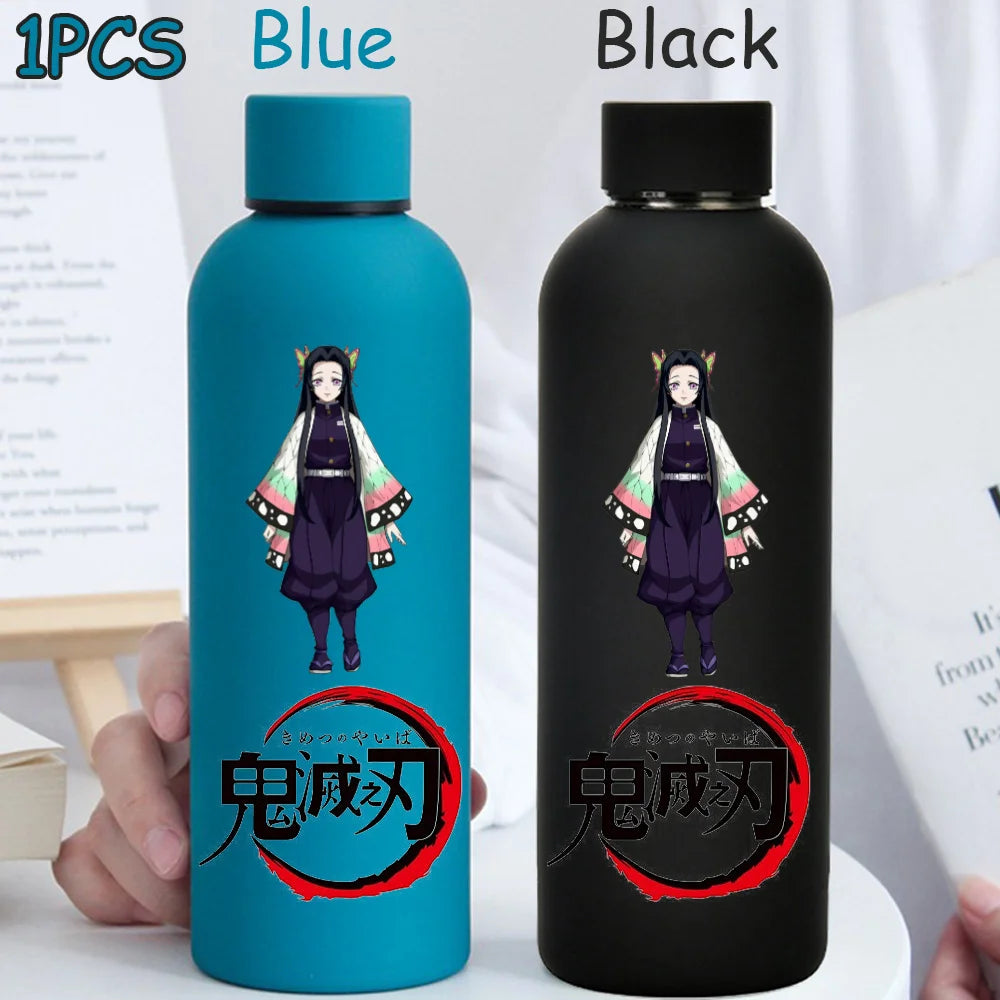 Kimetsu No Yaiba 500ML Insulated Water Cup Game Anime Character Paint Small Mouth Bottle Cartoon Large Capacity Drinking Cup